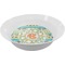 Teal Ribbons & Labels Melamine Bowl (Personalized)