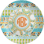 Teal Ribbons & Labels Melamine Salad Plate - 8" (Personalized)