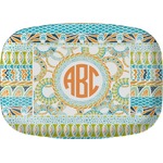 Teal Ribbons & Labels Melamine Platter (Personalized)