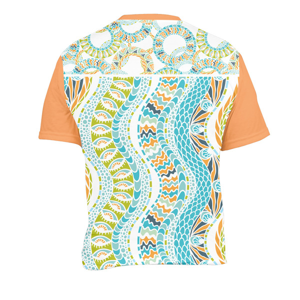 Teal Ribbons & Labels Men's Crew Neck T Shirt Medium - Back