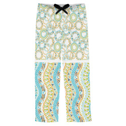 Teal Ribbons & Labels Mens Pajama Pants - 2XL