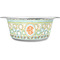 Teal Ribbons & Labels Stainless Steel Dog Bowl - Large (Personalized)
