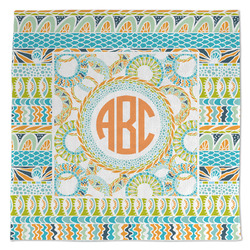 Teal Ribbons & Labels Microfiber Dish Towel (Personalized)