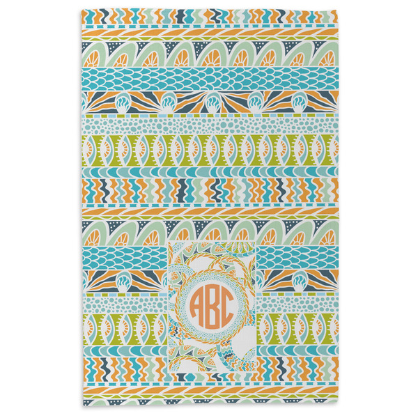 Teal Ribbons & Labels Microfiber Dish Towel - APPROVAL