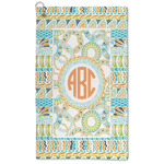 Teal Ribbons & Labels Microfiber Golf Towel (Personalized)