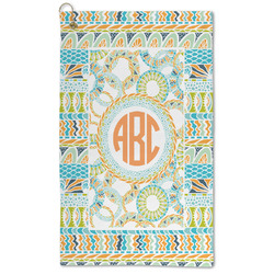 Teal Ribbons & Labels Microfiber Golf Towel (Personalized)