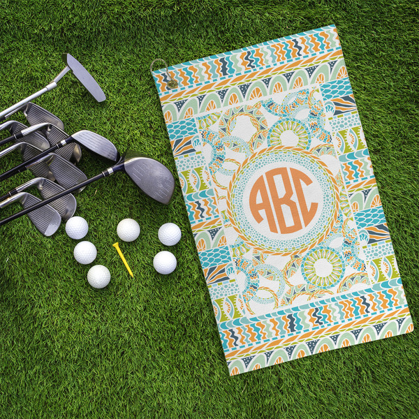Teal Ribbons & Labels Microfiber Golf Towels - LIFESTYLE