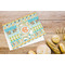 Teal Ribbons & Labels Microfiber Kitchen Towel - LIFESTYLE