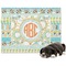 Teal Ribbons & Labels Dog Blanket - Regular (Personalized)