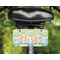 Teal Ribbons & Labels Mini License Plate on Bicycle - LIFESTYLE Two holes