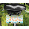 Teal Ribbons & Labels Mini License Plate on Bicycle