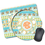 Teal Ribbons & Labels Mouse Pad (Personalized)