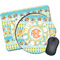 Teal Ribbons & Labels Mouse Pads - Round & Rectangular