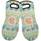 Teal Ribbons & Labels Neoprene Oven Mitts - Set of 2 w/ Monogram