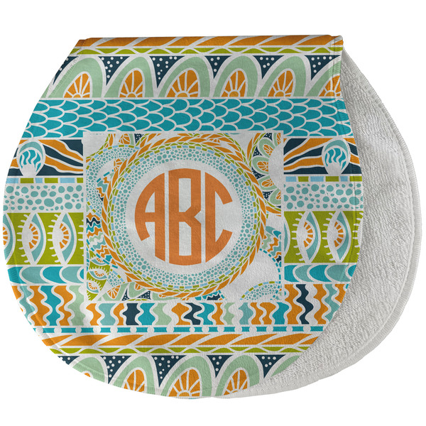 Teal Ribbons & Labels New Baby Burp Folded