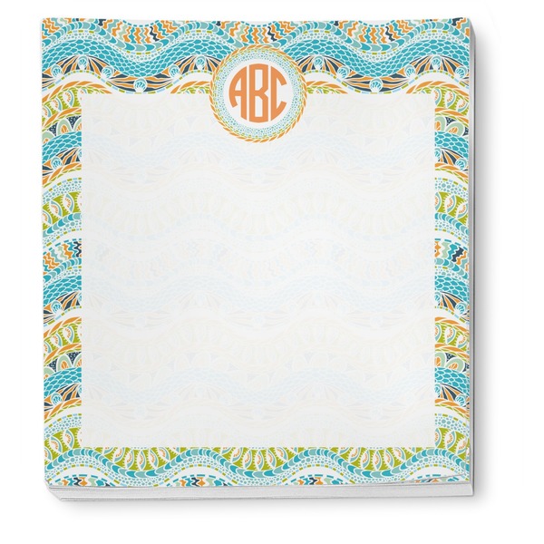 Teal Ribbons & Labels Notepad - Apvl