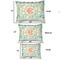 Teal Ribbons & Labels Outdoor Dog Beds - SIZE CHART