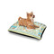 Teal Ribbons & Labels Outdoor Dog Beds - Small - IN CONTEXT