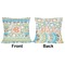 Teal Ribbons & Labels Outdoor Pillow - 18x18