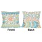Teal Ribbons & Labels Outdoor Pillow - 20x20
