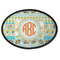 Teal Ribbons & Labels Oval Patch