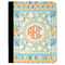 Teal Ribbons & Labels Padfolio Clipboards - Large - FRONT