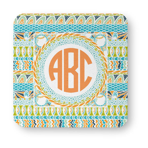 Teal Ribbons & Labels Paper Coasters - Approval