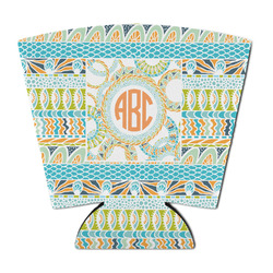 Teal Ribbons & Labels Party Cup Sleeve - with Bottom (Personalized)