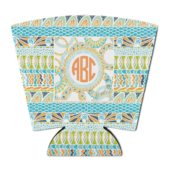 Custom Teal Ribbons & Labels Party Cup Sleeve - with Bottom (Personalized)
