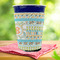 Teal Ribbons & Labels Party Cup Sleeves - with bottom - Lifestyle