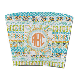 Teal Ribbons & Labels Party Cup Sleeve - without bottom (Personalized)