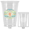 Teal Ribbons & Labels Party Cups - 16oz - Approval