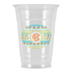 Teal Ribbons & Labels Party Cups - 16oz (Personalized)