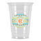 Teal Ribbons & Labels Party Cups - 16oz - Front/Main