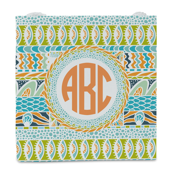 Teal Ribbons & Labels Party Favor Gift Bag - Gloss - Front