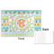 Teal Ribbons & Labels Disposable Paper Placemat - Front & Back