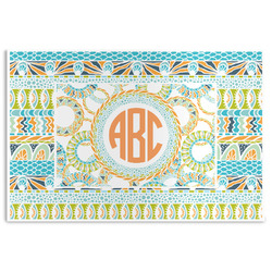 Teal Ribbons & Labels Disposable Paper Placemats (Personalized)