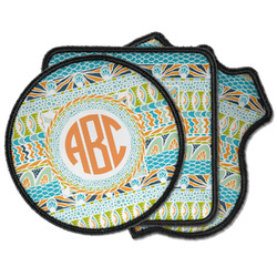 Teal Ribbons & Labels Iron on Patches (Personalized)
