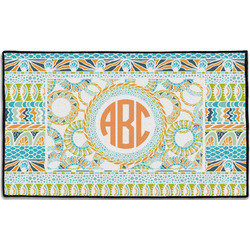 Teal Ribbons & Labels Door Mat - 60"x36" (Personalized)