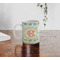 Teal Ribbons & Labels Personalized Coffee Mug - Lifestyle