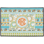 Teal Ribbons & Labels Door Mat - 36"x24" (Personalized)