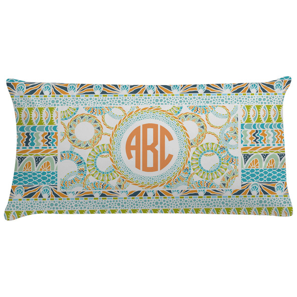 Custom Teal Ribbons & Labels Pillow Case - King (Personalized)