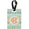 Teal Ribbons & Labels Personalized Rectangular Luggage Tag