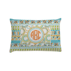 Teal Ribbons & Labels Pillow Case - Standard (Personalized)