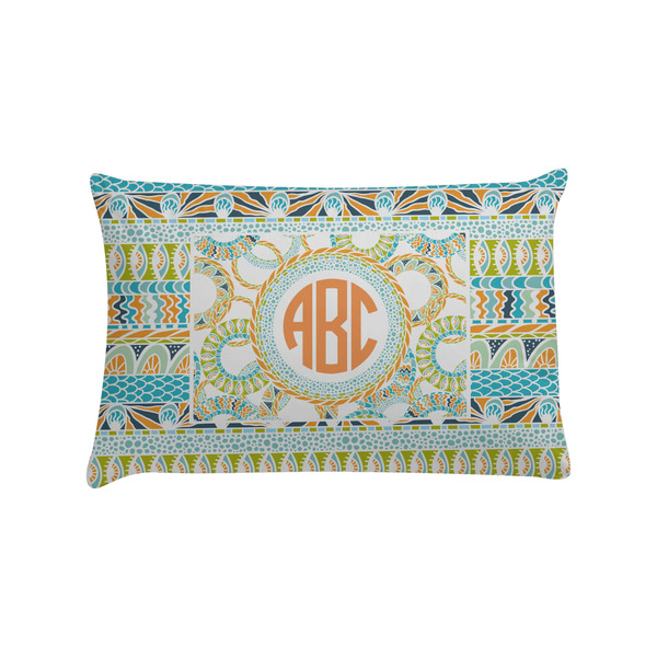 Custom Teal Ribbons & Labels Pillow Case - Standard (Personalized)