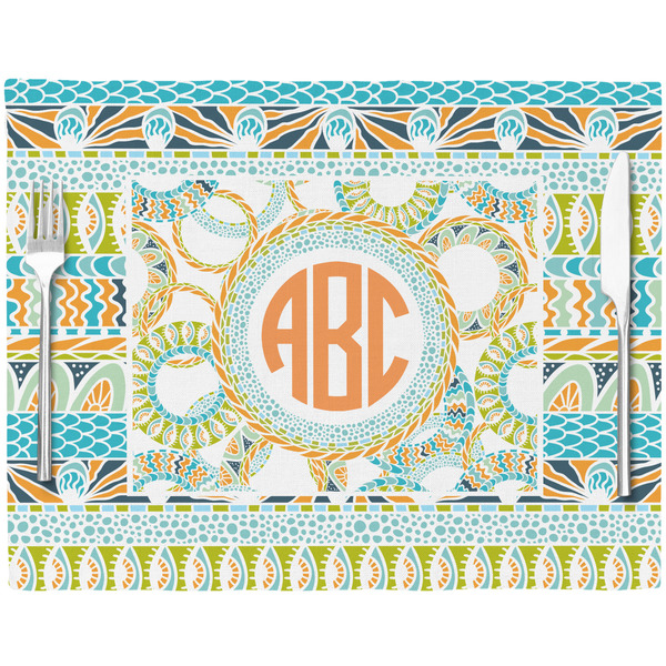 Teal Ribbons & Labels Placemat with Props