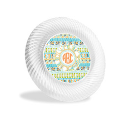 Teal Ribbons & Labels Plastic Party Appetizer & Dessert Plates - 6" (Personalized)