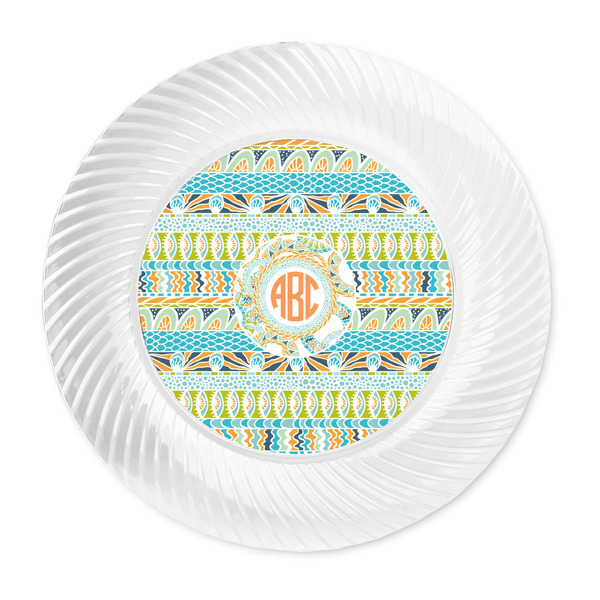 Teal Ribbons & Labels Plastic Party Dinner Plates - Approval