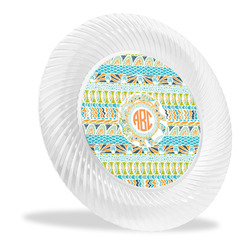 Teal Ribbons & Labels Plastic Party Dinner Plates - 10" (Personalized)