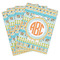 Teal Ribbons & Labels Playing Cards - Hand Back View